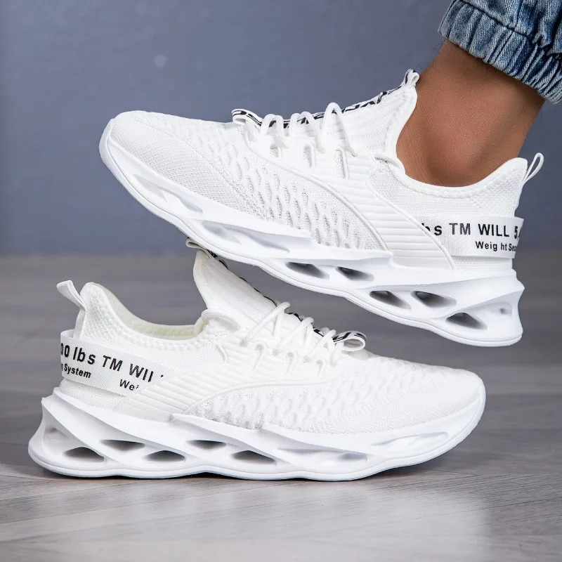 Zapatillas blancas de alta calidad para mujer, zapatillas informales transpirables de verano para mujer, zapatos ligeros antideslizantes para viajes y senderismo, zapatos para correr de malla