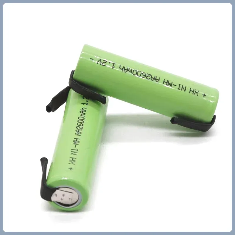 

1.2V AA battery, rechargeable battery, 2600mAh, nickel hydrogen battery, with solder pads