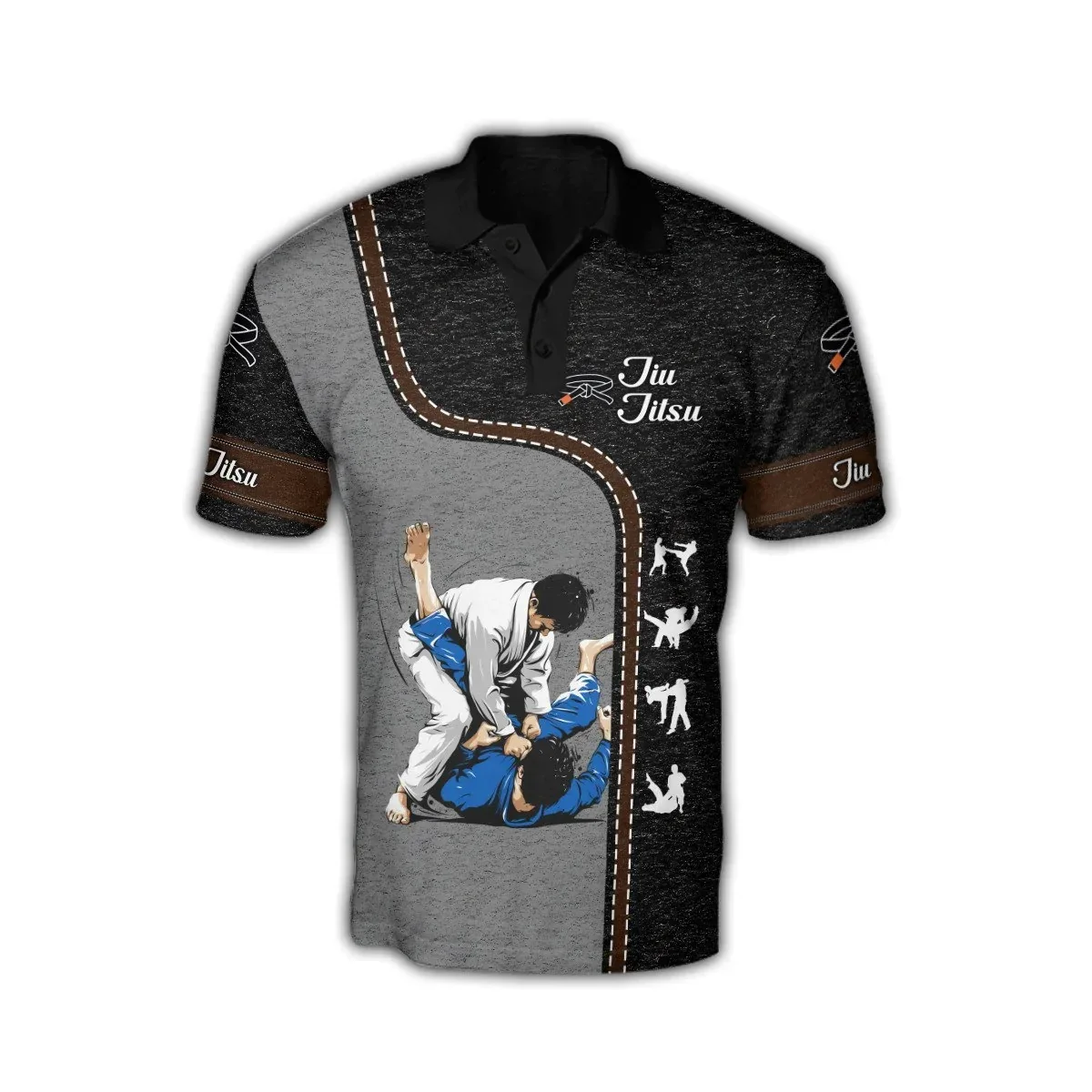 Customized Name Jiu Jitsu 3D All Over Printed Fashion Polo Shirt Men Short Sleeve Summer T-shirt Gift For Jiu Jitsu player POP08 view 5