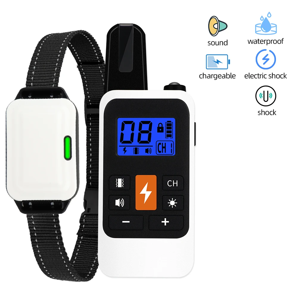 

Dog Training Collar Vibration Shock Anti-Barking Equipment Waterproof Rechargeable Electic Training Behavior Aids