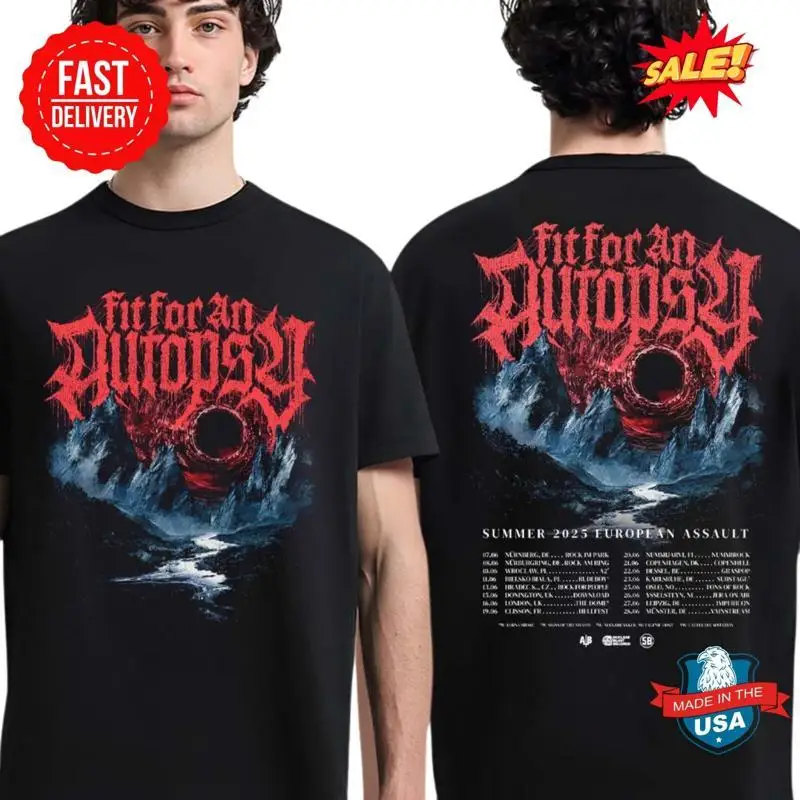 Fit For An Autopsy Summer 2025 European Assault Tour Dates Two Sides T-Shirt