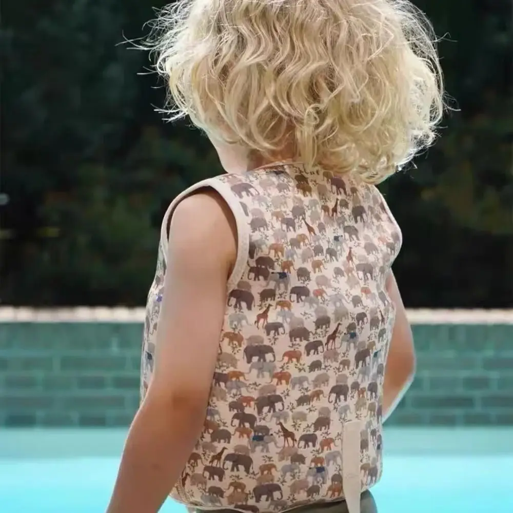 

Не падающий детский жилет плавучести, регулируемый детский жилет для плавания с защитой от опрокидывания, устойчивый жилет для плавания без надуваний с героями мультфильмов