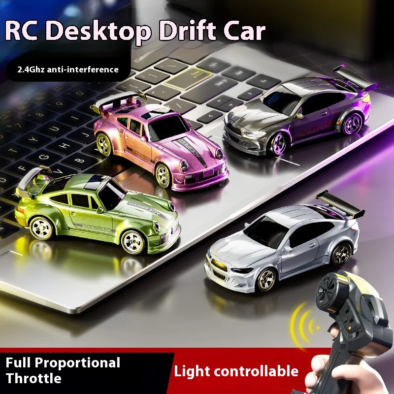 

1/64 RC Car 2.4G 4WD High Speed Drift Mini Desktop Racing Car Four Wheel Drive Radio Controlled Mini GTR Racing Model Boy Toy