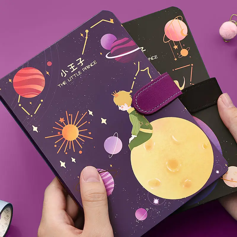 Creativity Little Prince Universe Travels Set Gift Box Cute Handbook Diary Notebook Student Handbook Gift Kawaii Notebook