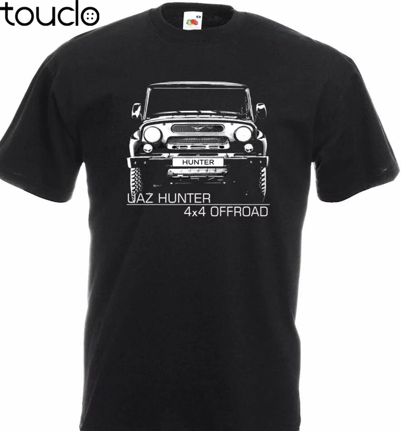 Футболка с забавным мультяшным принтом 4X4 Off Road Russian UAZ Hunter SUV Power Car Auto, 100% хлопок, высшее качество, с круглым вырезом горловины