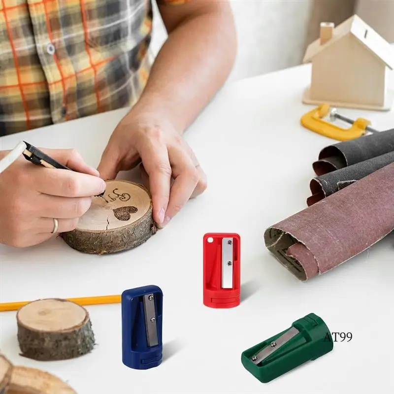 TA-18 Pcs Carpenter Pencil Sharpener Compact Manual Carpenter Pencil Sharpener Portable Woodwork Pencil Cutter