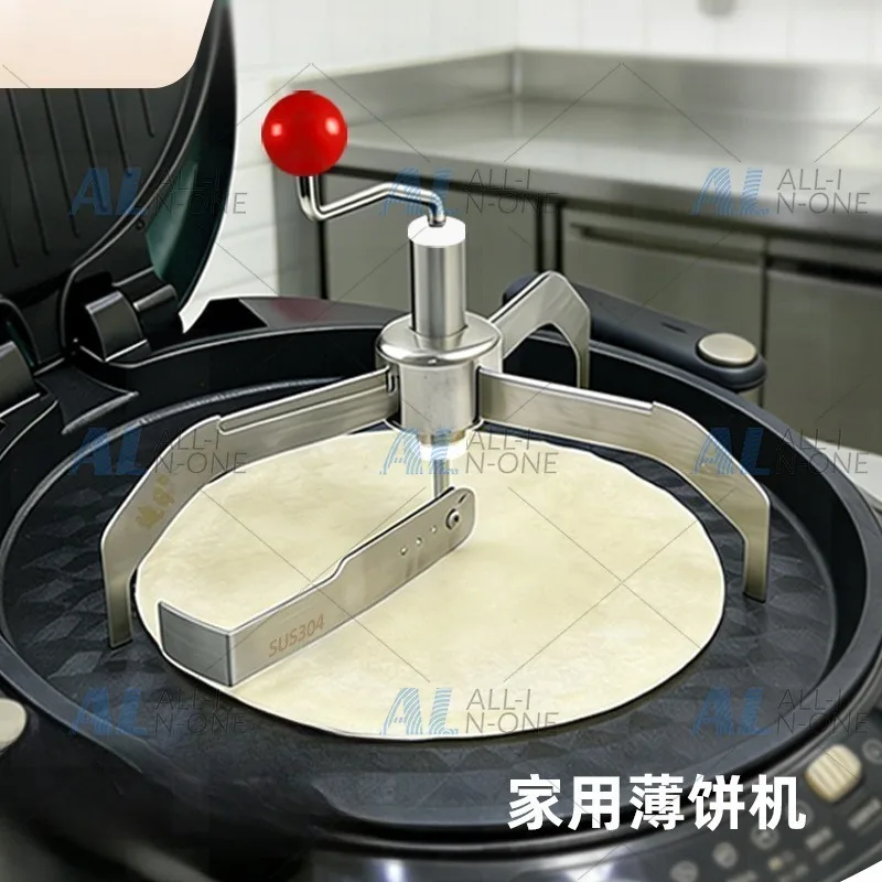 Manual Hand Cranked Crepe Maker Stainless Steel Home Pancake Machine Pancake Fruit Batter Spreader Tool