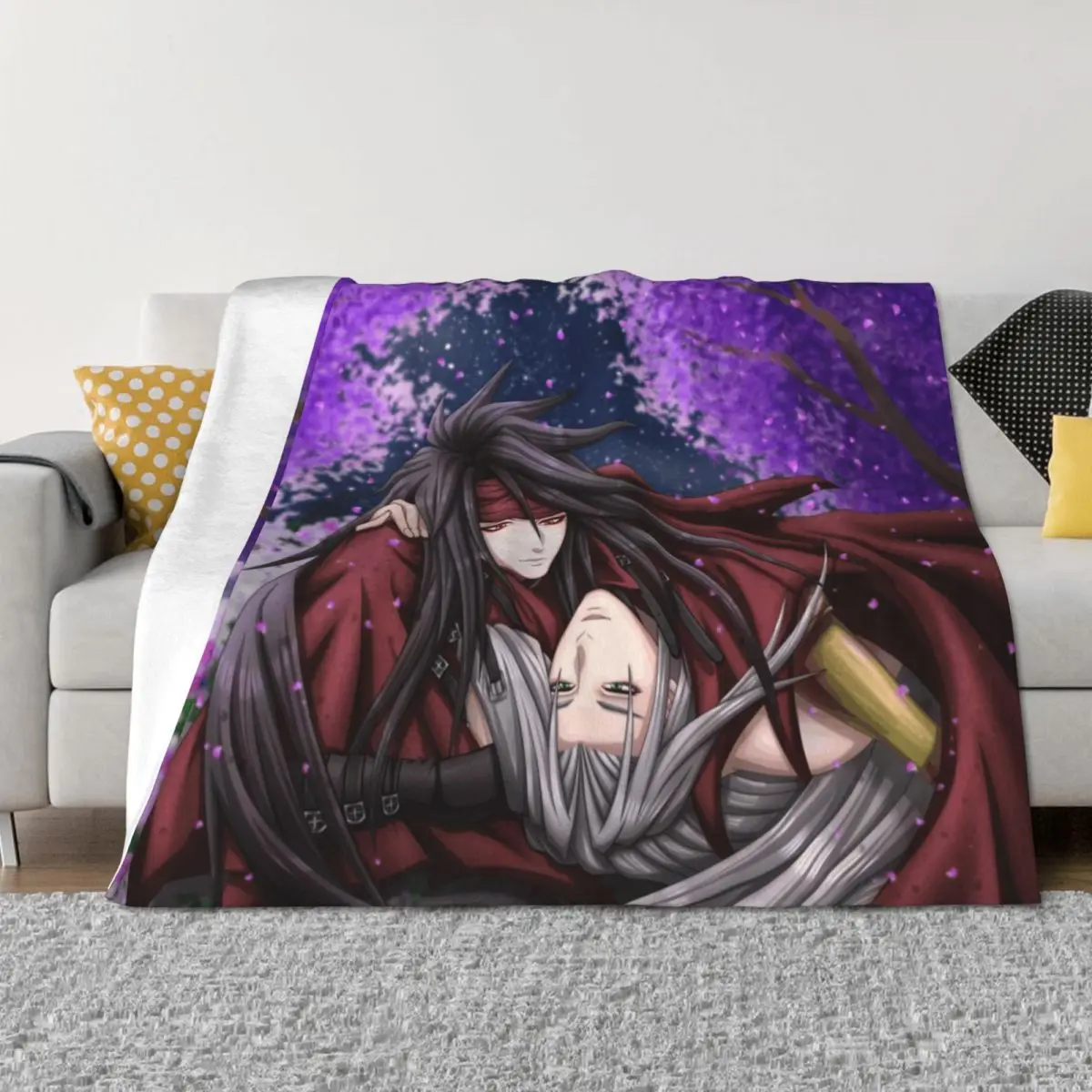 

Sephiroth + Vincent Valentine: Night Blossoms Throw Blanket blankets and throws Luxury St Polar Baby Blankets