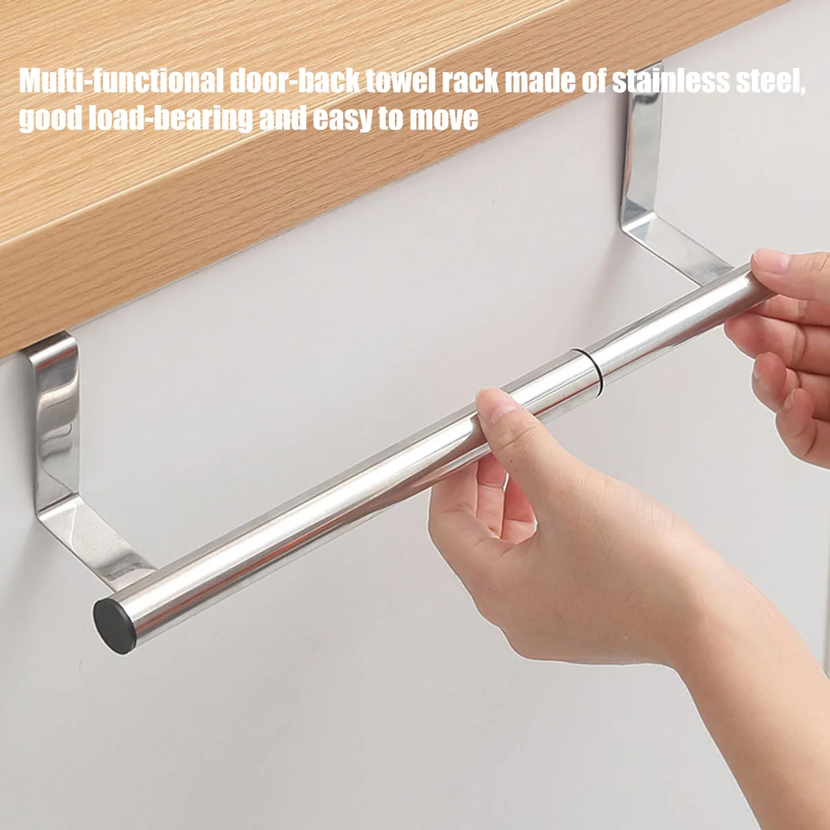 Holder Bathroom Kitchen Rack Multifunctional Storage Shelf 1pcs Rags Hanging Pole Towel Rack Over Door Towel Rail Bar Hanging