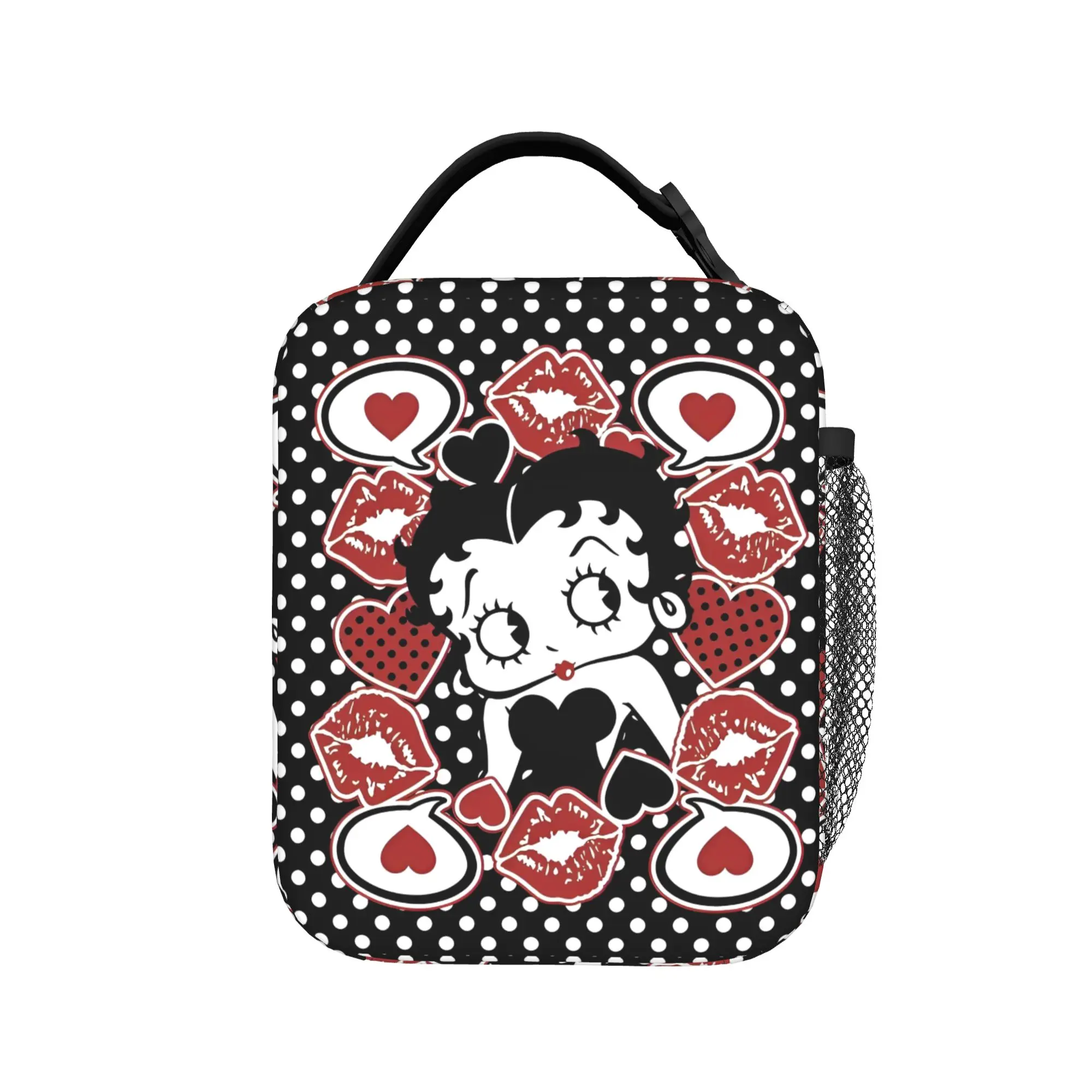 Kawaii B-Betty Boops Insulated Lunch Bags Cooler Bag Reusable,Meal Container Portable Tote Lunch Box Men Women Office  Outdoor