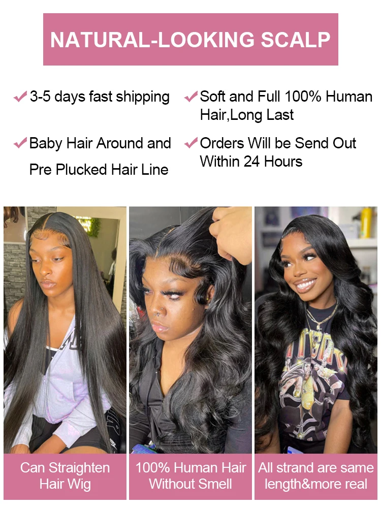 300 Density Body Wave 13x4 13x6 Hd Transparent Lace Front Wigs Human Hair Brazilian 40 50 Inches Glueless Frontal Wigs For Women