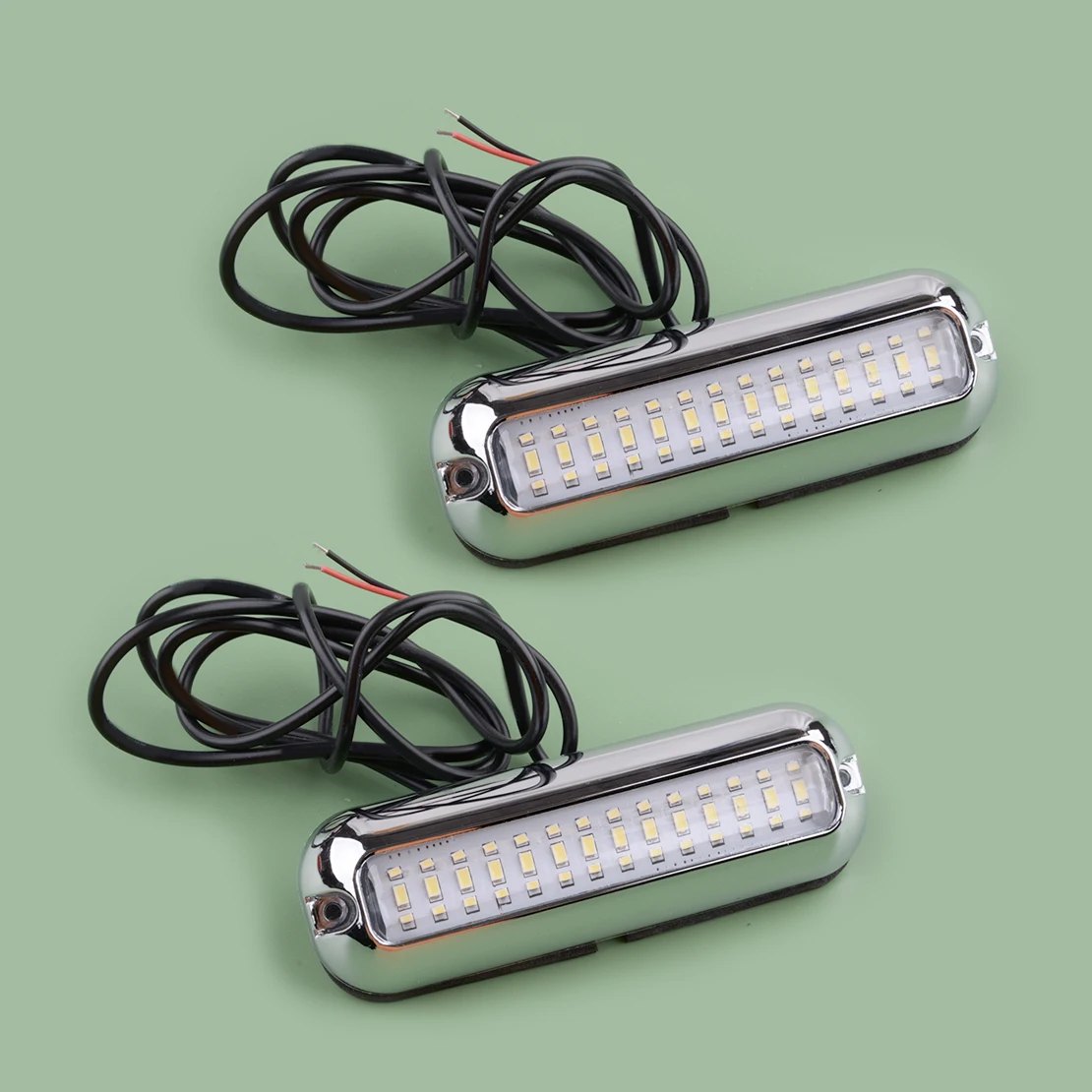 Luz branca subaquática universal para barco, travessa marinha, luz do pontão, iate, caravana, rv, casas móveis, reboque campista, 2pcs, 42led