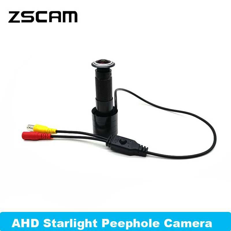 2MP Door Eye Hole CCTV AHD/TVI/CVI/CVBS 4 In 1 Video Peephole Camera Full Color 0.01Lux Low illumination Wider Angle Viewer Cam