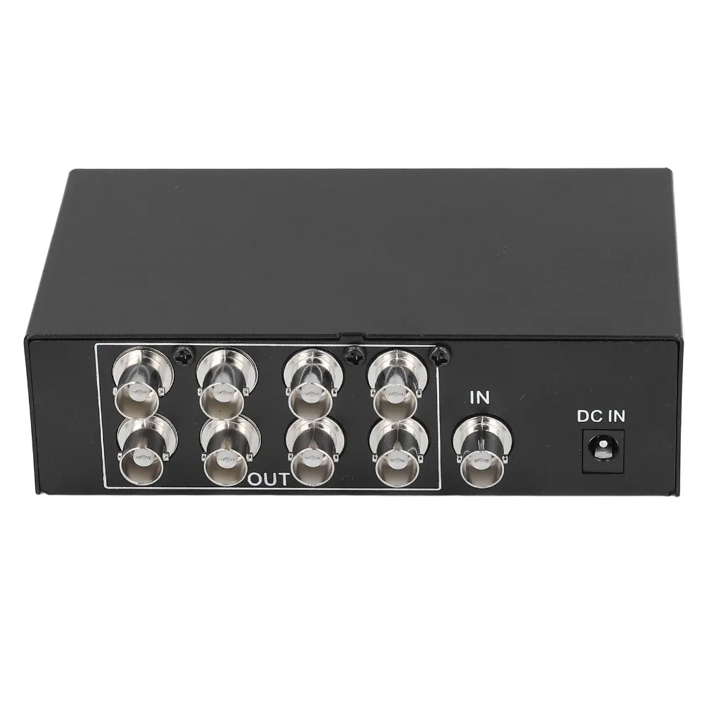 1080p 60Hz 8 Port 1 in 8 Out BNC Video Splitter Plug and Play for US Plug Video Signal Distributor Coaxial Video Distributor