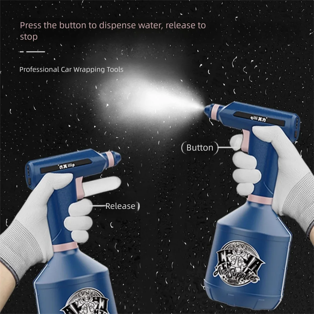 Nova ferramenta de limpeza profissional para filme solar e instalação ppf rega elétrica impulsionador pressão ar pulverizador filme carro doméstico