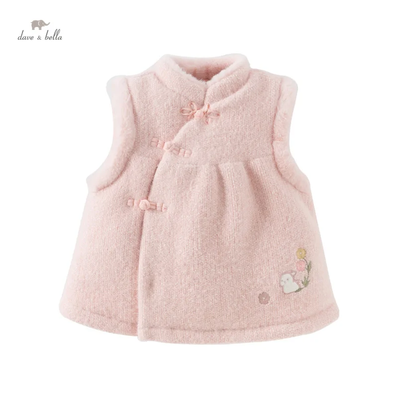 

Dave Bella Children Girls Baby Jacket 2024 Autumn Winter New Fashion Casual Sweet Cute Coat Padding Outerwear Warm DB4243359