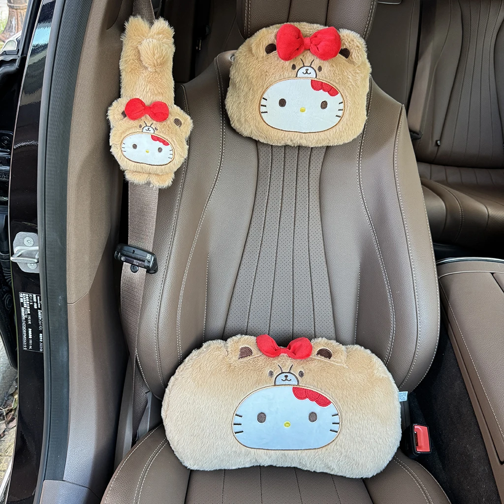 Sanrio Leuke Hello Kitty Hoofdsteunen Auto Nekkussens KT Kat Kussens Auto-interieur Kussens Rijden Nekkussens Zetel Taille Kussens