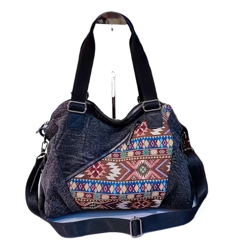 

Новая винтажная женская сумка с необычным принтом, женская сумка через плечо, большая вместительная сумка через плечо, bolsas