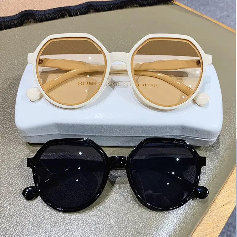 

Fashion Style All-match Trend Sunglasses Personalized Round Frame Sunglasses Ins Trend Candy Color Big Frame Sunglasses