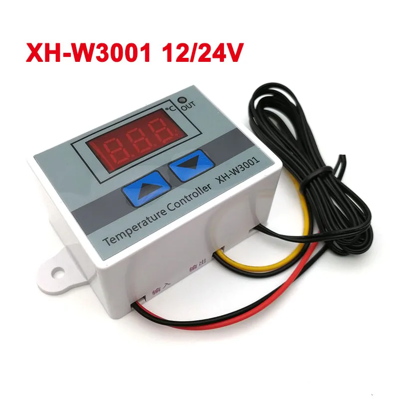 XH-W3001 12/24V controlador de temperatura Digital termostato termorregulador 220V acuario incubadora calentador de agua regulador de temperatura u