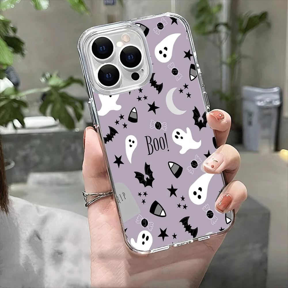 

Halloween pumpkin bat ghost phone case for iPhone16Pro Max 16Pro 16Plus 16 15 Pro Max 15Pro 15 13 13Pro 14 12 11Pro Max Plus