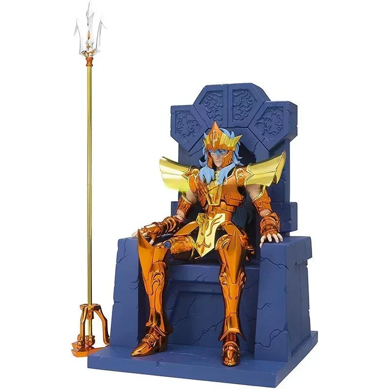 Em estoque bandai saint pano mito ex netuno poseidon deluxe trono conjunto anime ação figura colecionável modelo brinquedo
