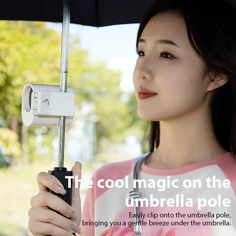 

Car Clip On Outdoor Clip Umbrella Waist Clip Electric fan 360° Rotatable 100-speed USB Rechargeable Desktop Cooling fan