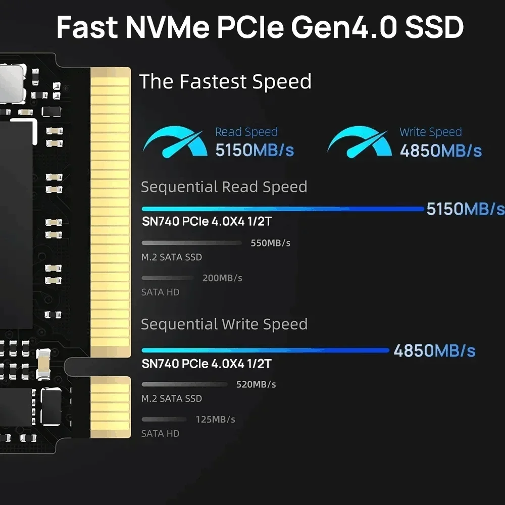 Imagem -02 - Western M.2 2230 Ssd 2tb Nvme Pcie Gen4 x Microsoft Surface Pro x Laptop Steam Deck Sn740