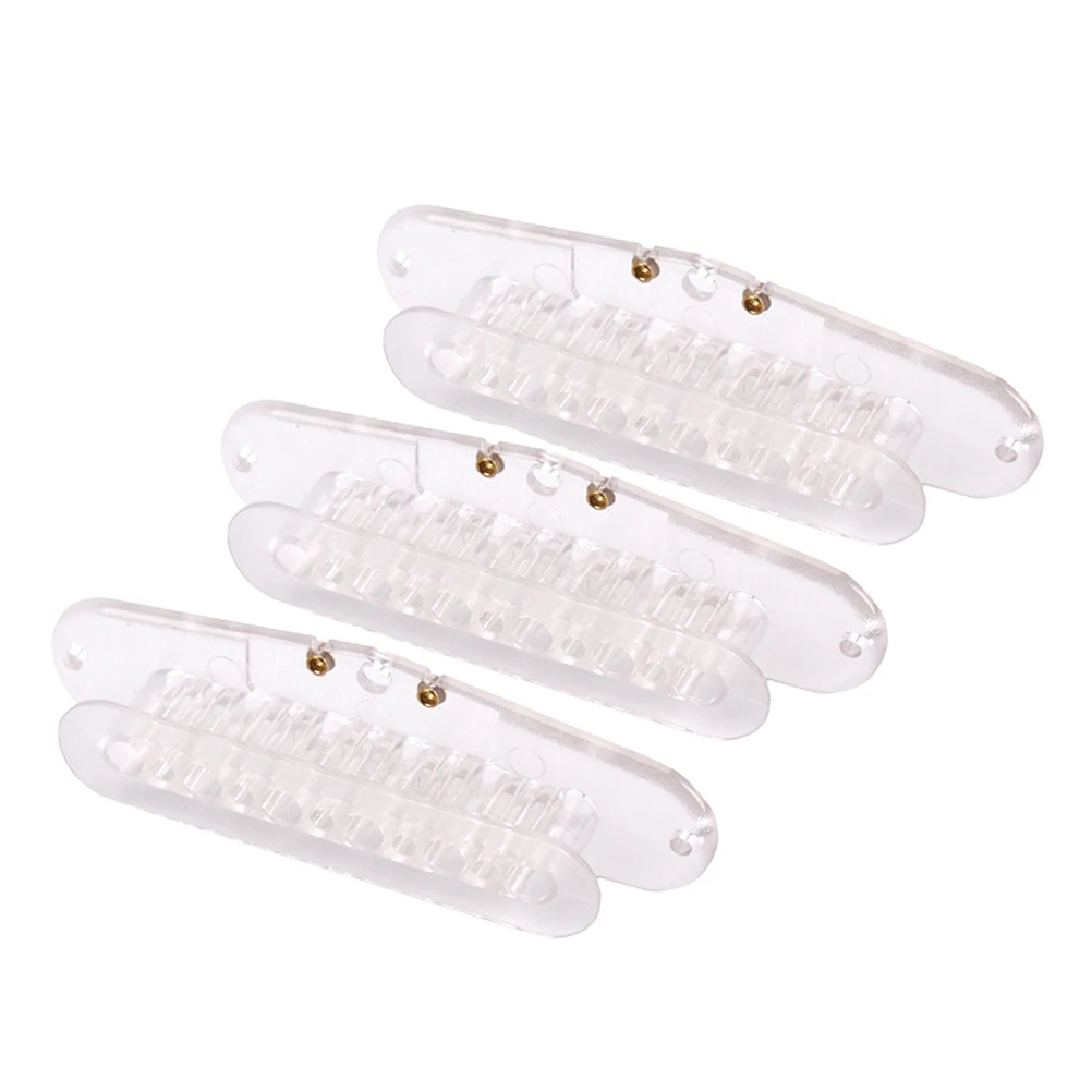 

3pcs Transparent Humbucker Pickup Bobbin Guitar Screw Side For Pickup Makers For Guitar Accessories 48/50/52mm (White)