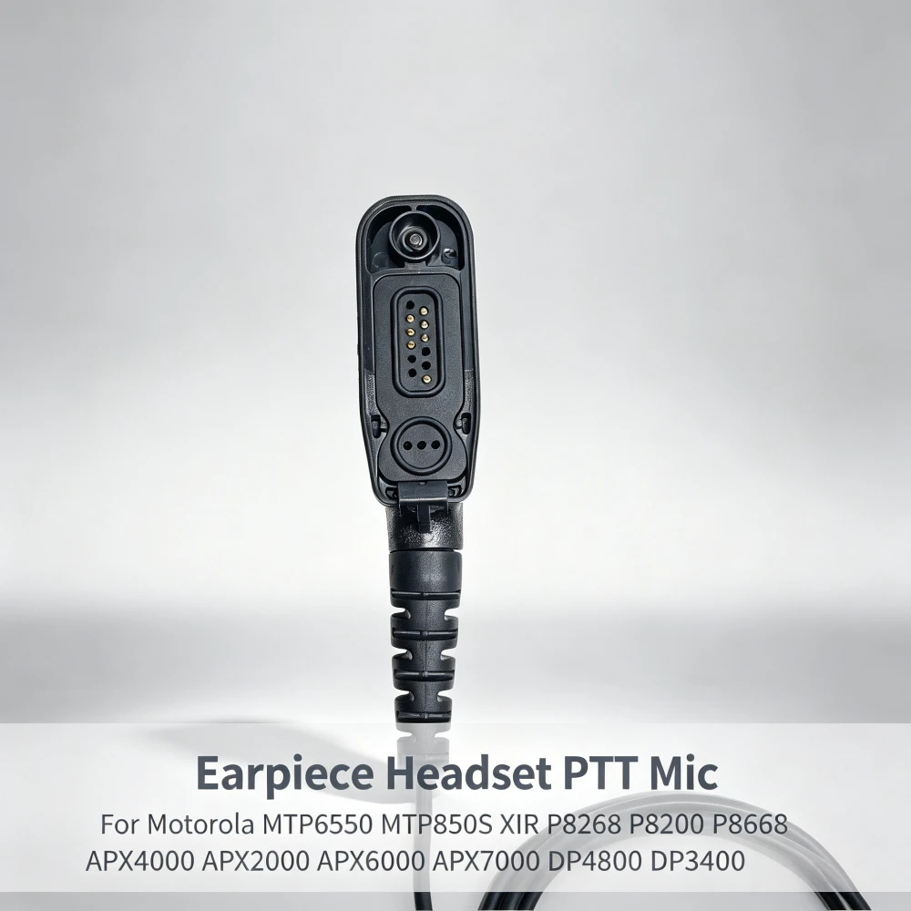 Motorola Earpiece Headset PTT Mic Compatible with MTP6550 MTP850S XIR P8268 P8200 P8668 APX4000 APX2000 APX6000 APX7000 DP4800 D