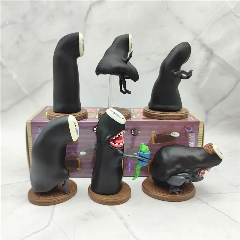 Thousand And Chihiro Anime Figure Faceless Man Chihiro Action Figures Statue Car Decoration PVC Model Toys For  Kids Gift