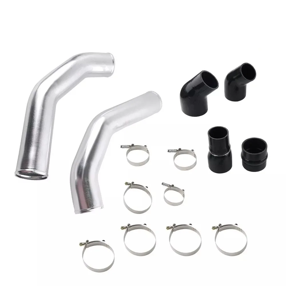 New Aluminum Intercooler Pipe Boot Silver Kit Polished For 2013-2018 Dodge Ram 6.7L Cummins Diesel Trucks Cooling System