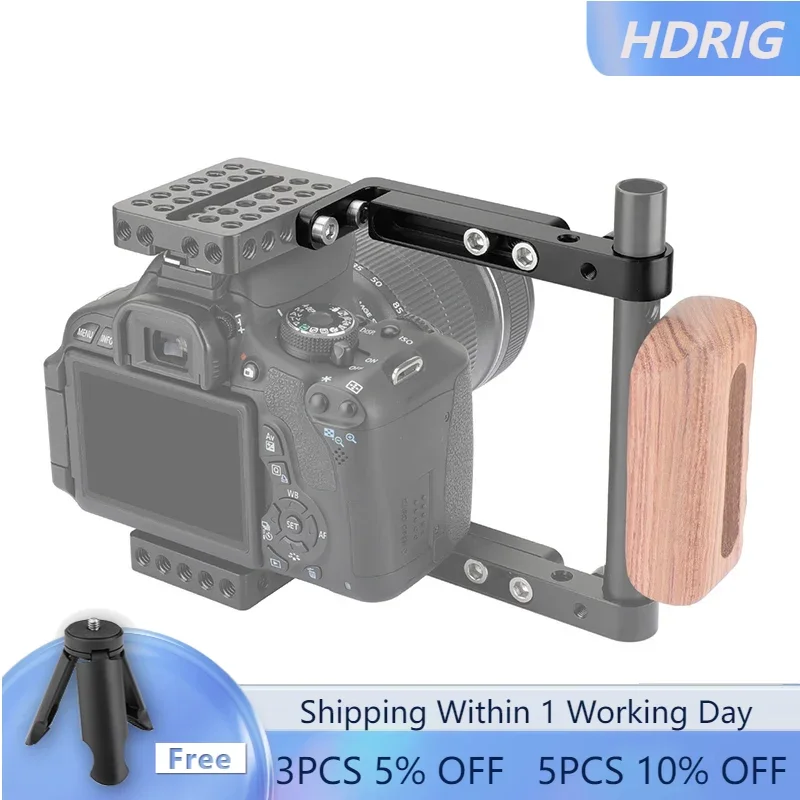 Набор клетки для камеры HDRIG Регулируемый L-образный кронштейн с адаптером для стержня 15 мм для клетки или установки камеры