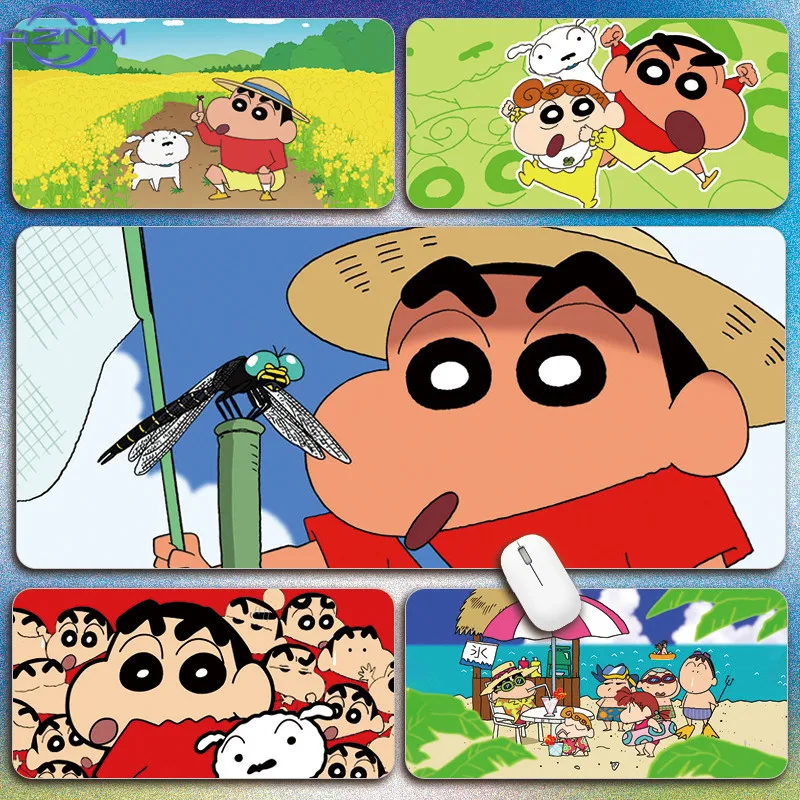 Crayon Shin-chan Mouse Pad Large Cartoon Anime Cute Game Pads Office Gaming Computer Keyboard Desk Mat