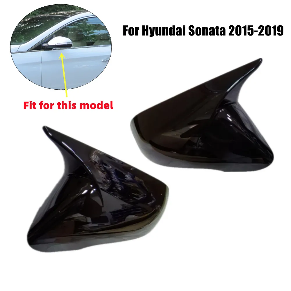 For Hyundai Sonata 2015 2016 2017 2018 2019 Car Rearview Side Mirror Cover Wing Cap Exterior Door Housing Shell ABS Trim