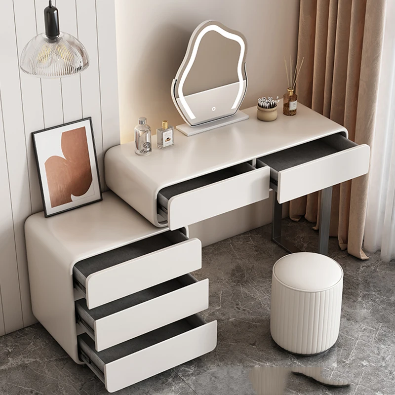 

Drawer Luxury Dressing Table Bedroom Mirror European Girls Dressing Table White Make Up Mini Tocador Maquillaje Home Furniture