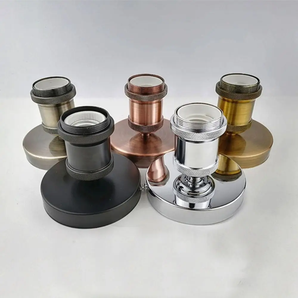 Retro E27 Bulb Base Aluminum Creative Lamp Socket Vintage Lamp Holder Ceiling Screw Light