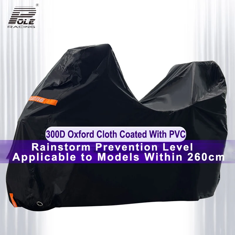 

POLE Motorcycle Cover Multifunction Outdoor Waterproof 300D Thick Oxford Motorbike Rain Cover Dustproof UV Protective Car Cover