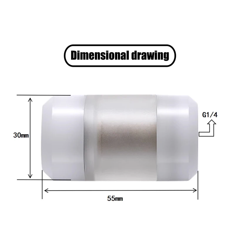 Watercooler Filter 5V ARGB, High Flow Rate Low Water Resistance, 250 Copper Mesh Filter Screen, G1/4‘’ Thread Black/White