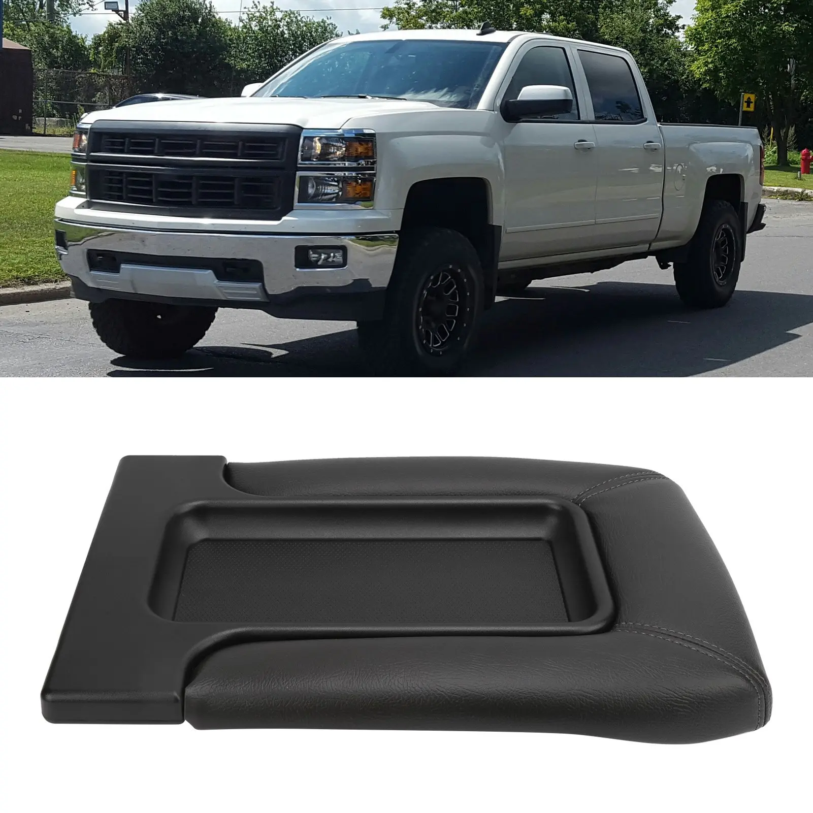 Car Center Console Lid Cover Kit Waterproof Replacement for Avalanche/Silverado/Suburban/Tahoe
