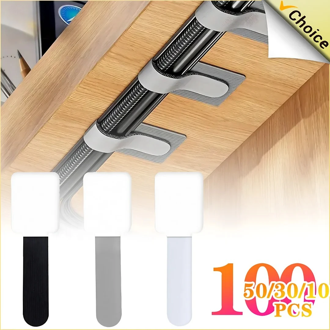 ربطات كابل قابلة لإعادة الاستخدام، منظم سلك، حامل حبل الحبل، أشرطة تنظيم الحبل القابلة للتعديل، إدارة المكتب