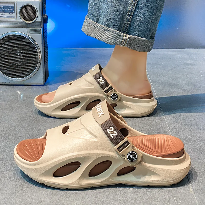 2026 New Men's Slippers EVA Soft-soled Sandals Men Outdoor Beach Shoes Fashion Lightweight Platform Shoes Comfortable Flip Flops