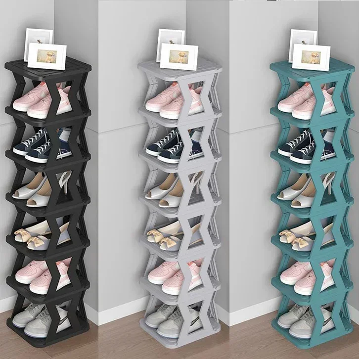 Home furnitureShoe Shelf Multi-layer Home Door Strong Narrow Small Gap Into The Door Shoe Cabinet Multi-functional Shoe Storage