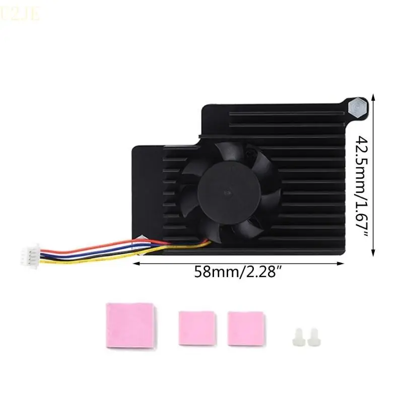 U2JE Copper Heatsinks Active Cooling Fan for 5 Dedicateds Radiators