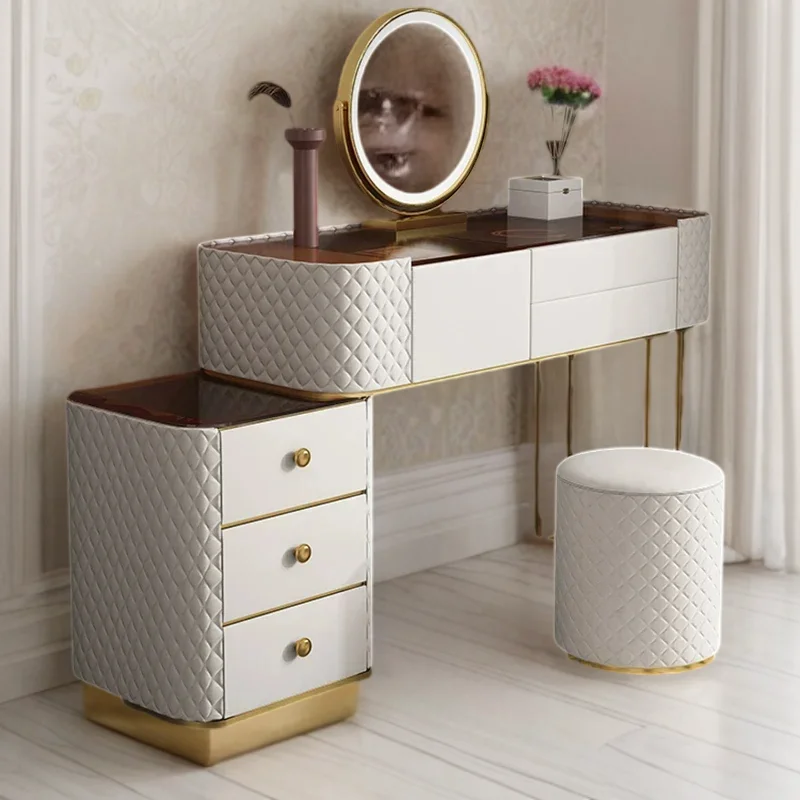 

Makeup Toilets Deals Furniture Children's Dressing Table Girl Vanity Set Treasure Luxury Bedroom Night Tocador Escritorio Stands
