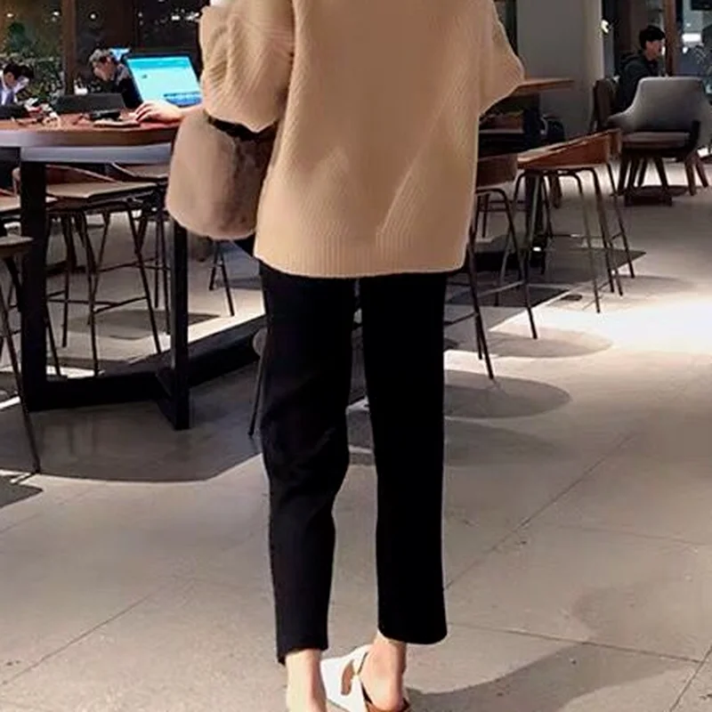 Pantaloni Donna Primavera Nuovo Design All-match Pantaloni dritti semplici Studenti Stile coreano Adolescenti Harajuku Vintage Streetwear Chic