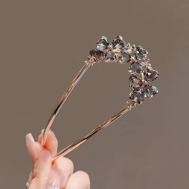 مشبك شعر معدني عالي الجودة على شكل حرف U للنساء، إكسسوار شعر بسيط، مشبك شعر مضفر، أغطية رأس عصرية للفتيات