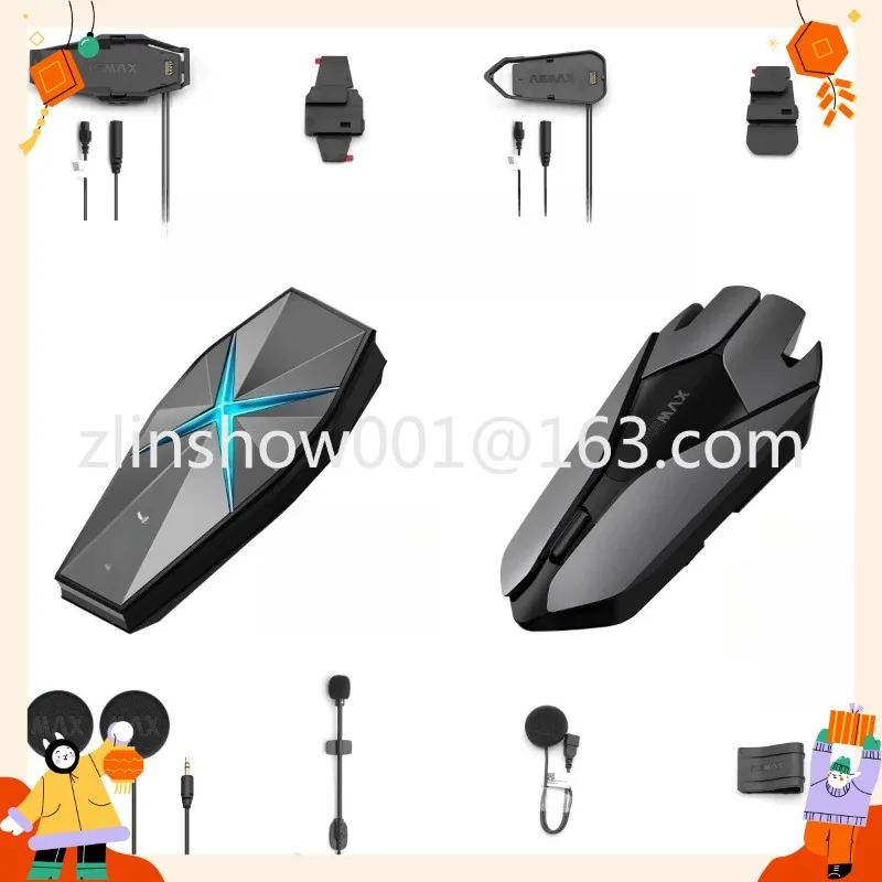 Helmet, earphone accessories, magnetic base, microphone, speaker, earpiece 3M back clip, Velcro replacement.