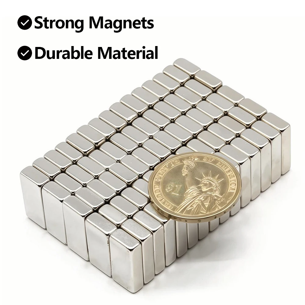 سوبر قوية كتلة المغناطيس مغناطيس النيوديميوم ندفيب N35 قوي دائم المغناطيسي imanes مغناطيس الثلاجة 5x5x5 20x10x2 #3