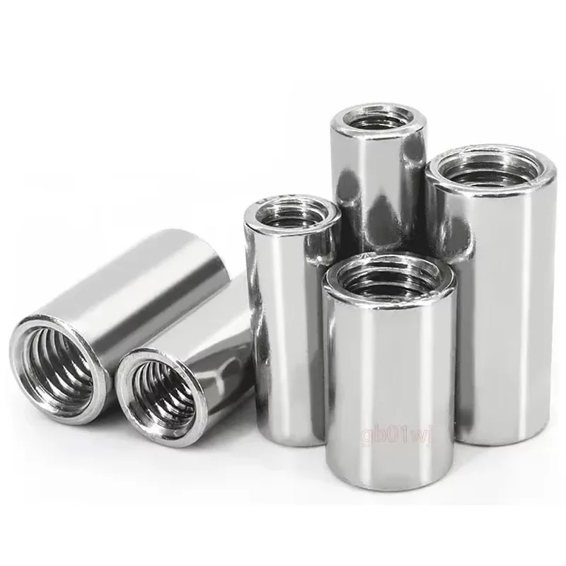 M2 M2.5 M3 M4 M5 M6 M8 M10-M20 304 Stainless Steel Extend Long Lengthen Round Coupling Nut Sleeve Tubular Nuts Joint Sleeve Nut